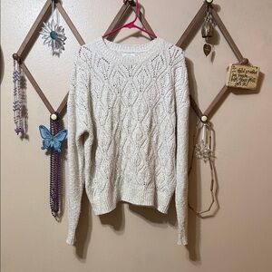 Lucky Brand Women's Ivory Knit Sweater